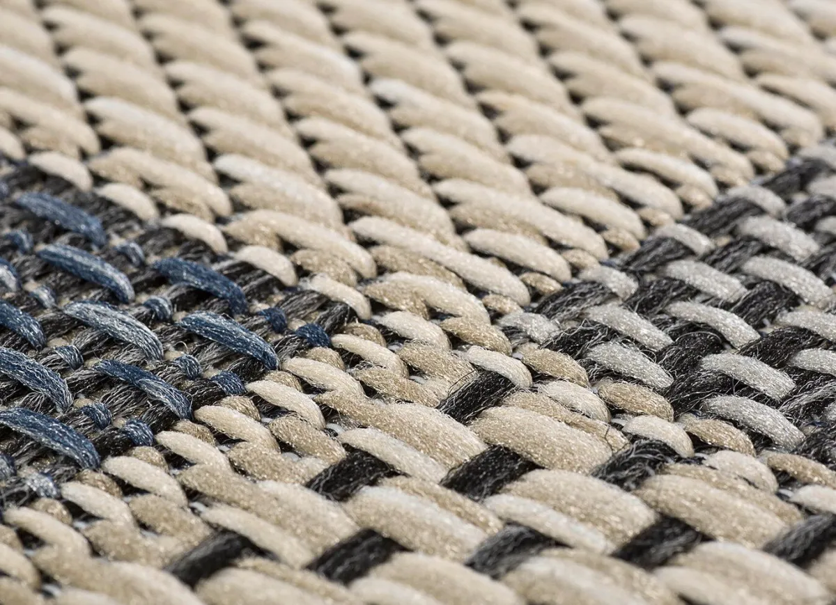 Online BADER Brücken, Galerie und Teppich für den Innen- und Außenbereich BEIGE-BLAU