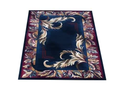 Sale BADER Brücken, Teppiche und Bettumrandung mit floralem Dessin BLAU BORDÜRE