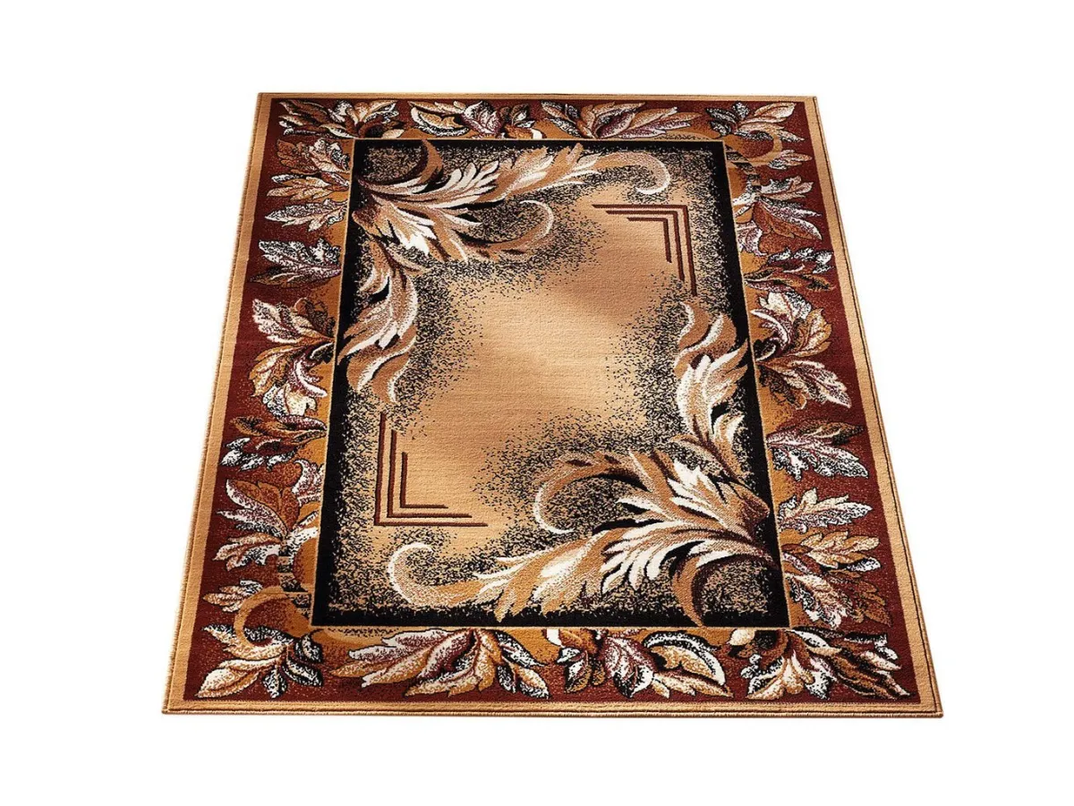 Discount BADER Brücken, Teppiche und Bettumrandung mit floralem Dessin BEIGE BORDÜRE