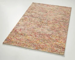 Hot BADER Brücken und Teppich aus Jute und Wolle ROT