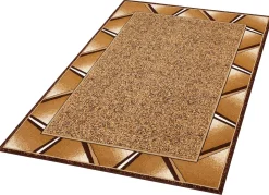 Clearance BADER Brücken und Teppiche mit ansprechender Bordüre BEIGE