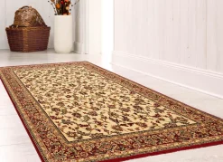 Hot BADER Brücken und Teppiche mit besonders hoher Flordichte BEIGE GEMUSTERT