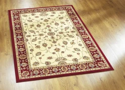 Online BADER Brücken und Teppiche mit feinen floralen Details ELFENBEIN-ROT