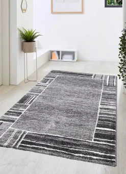 Sale BADER Brücken und Teppiche mit fein gearbeiteter Bordüre GRAU