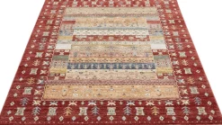 Hot BADER Brücken und Teppiche mit Textil-Rückseite ROT-MULTICOLOR