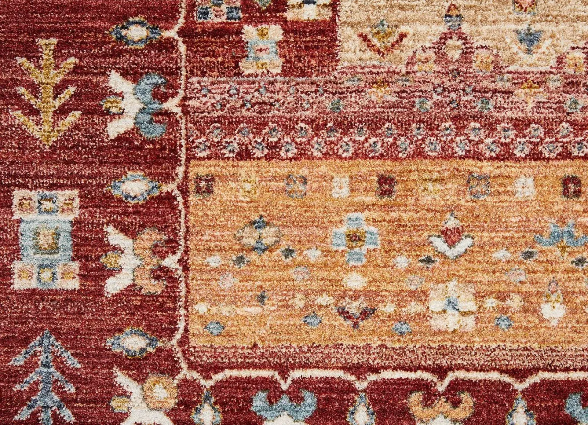 Hot BADER Brücken und Teppiche mit Textil-Rückseite ROT-MULTICOLOR