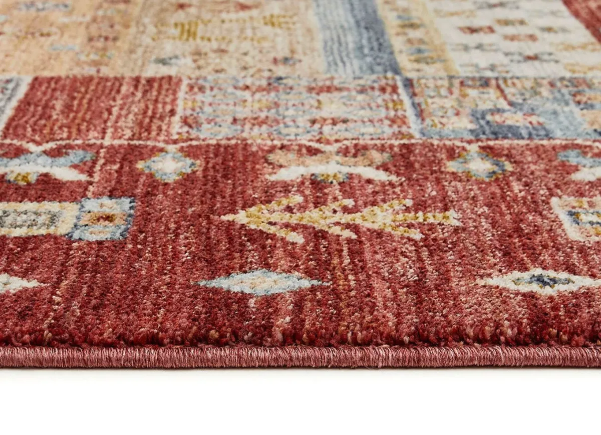 Hot BADER Brücken und Teppiche mit Textil-Rückseite ROT-MULTICOLOR