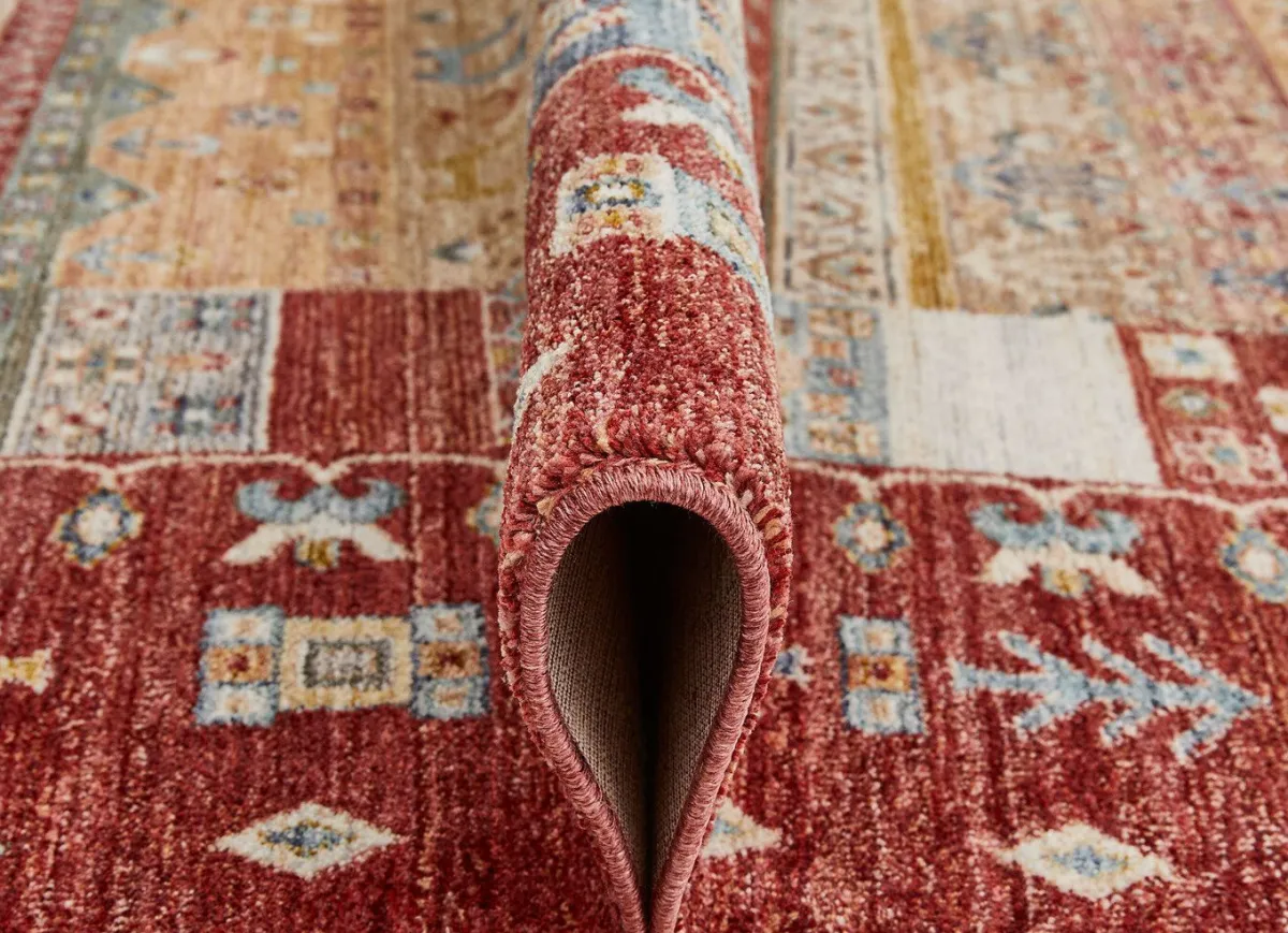 Hot BADER Brücken und Teppiche mit Textil-Rückseite ROT-MULTICOLOR