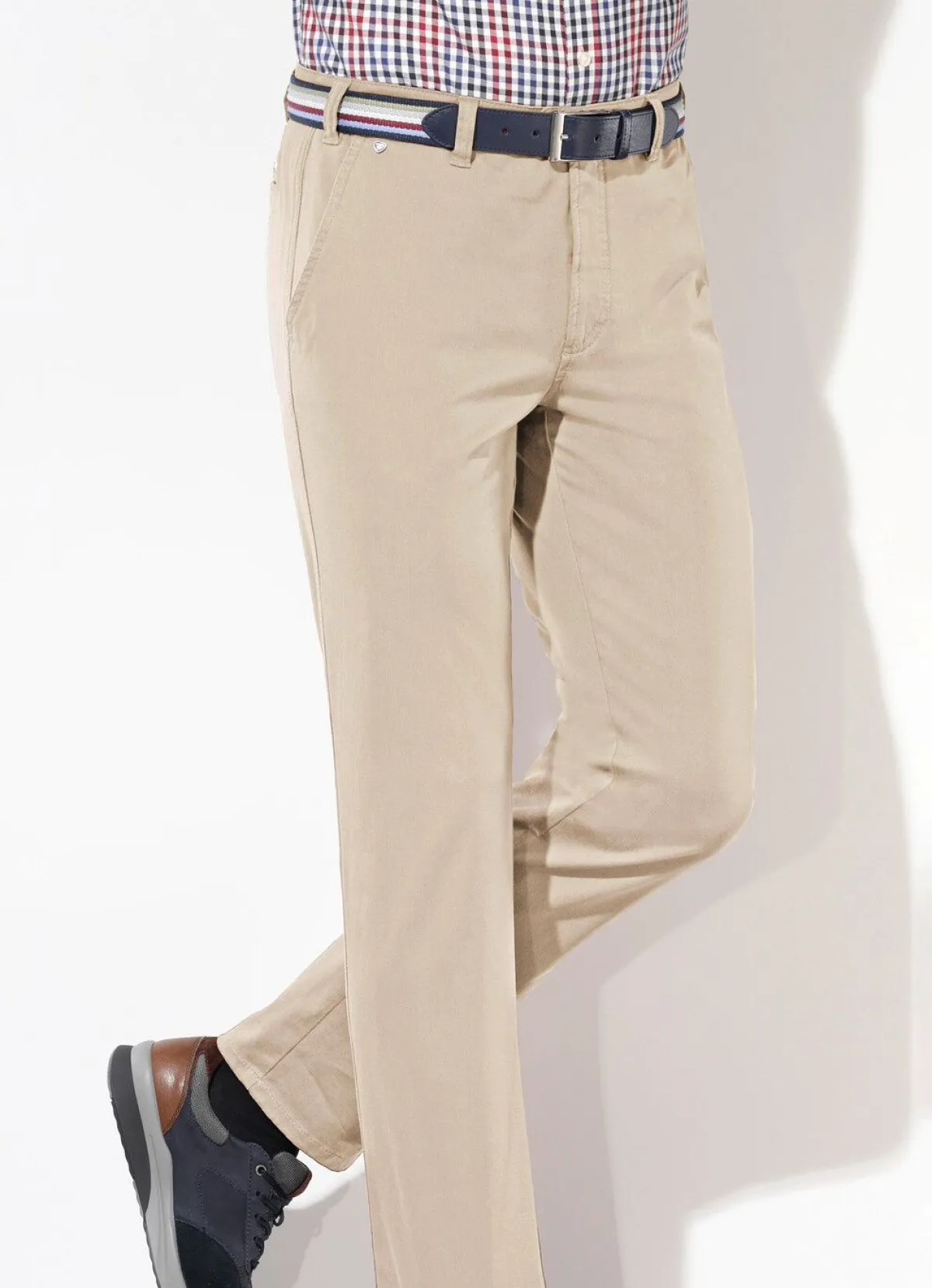 Discount BADER "Brühl"-Hose mit Gürtel in 3 Farben KITT