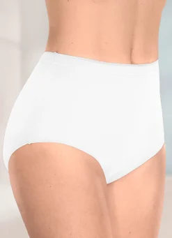 Hot brio lingerie Fünferpack Slips mit elastischen Abschlüssen 3X MARINE, 2X WEISS