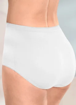 Hot brio lingerie Fünferpack Slips mit elastischen Abschlüssen 3X MARINE, 2X WEISS