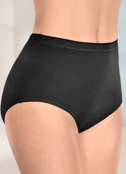 Sale brio lingerie Fünferpack Slips mit elastischen Abschlüssen 3X BORDEAUX, 2X SCHWARZ