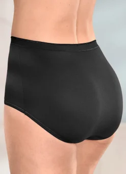 Sale brio lingerie Fünferpack Slips mit elastischen Abschlüssen 3X BORDEAUX, 2X SCHWARZ