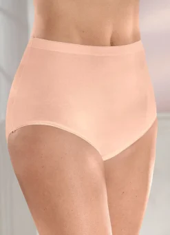 Best brio lingerie Fünferpack Slips mit elastischen Abschlüssen PUDER