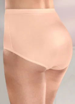 Best brio lingerie Fünferpack Slips mit elastischen Abschlüssen PUDER