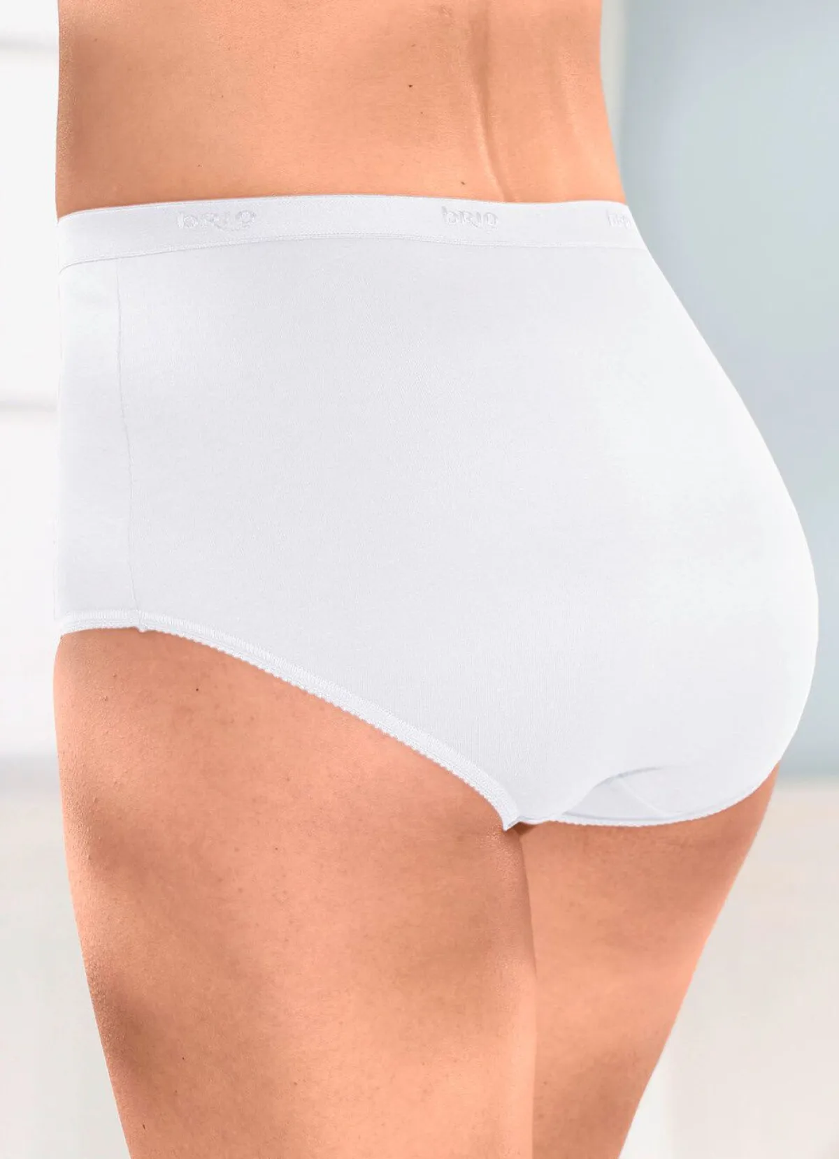 BADER brio lingerie Fünferpack Slips mit elastischen Abschlüssen 3X WEISS, 2X SCHWARZ
