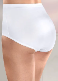 Best brio lingerie Fünferpack Slips mit elastischen Abschlüssen WEISS