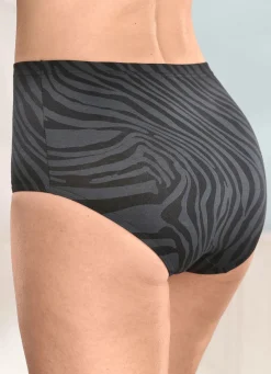 Sale brio lingerie Viererpack Slips mit Druckdessin SCHWARZ-GRAFIT BEDRUCKT