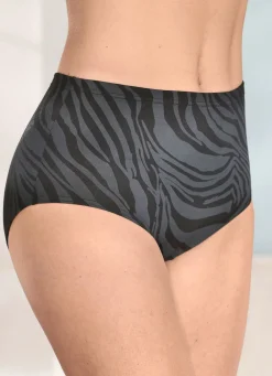 Sale brio lingerie Viererpack Slips mit Druckdessin SCHWARZ-GRAFIT BEDRUCKT