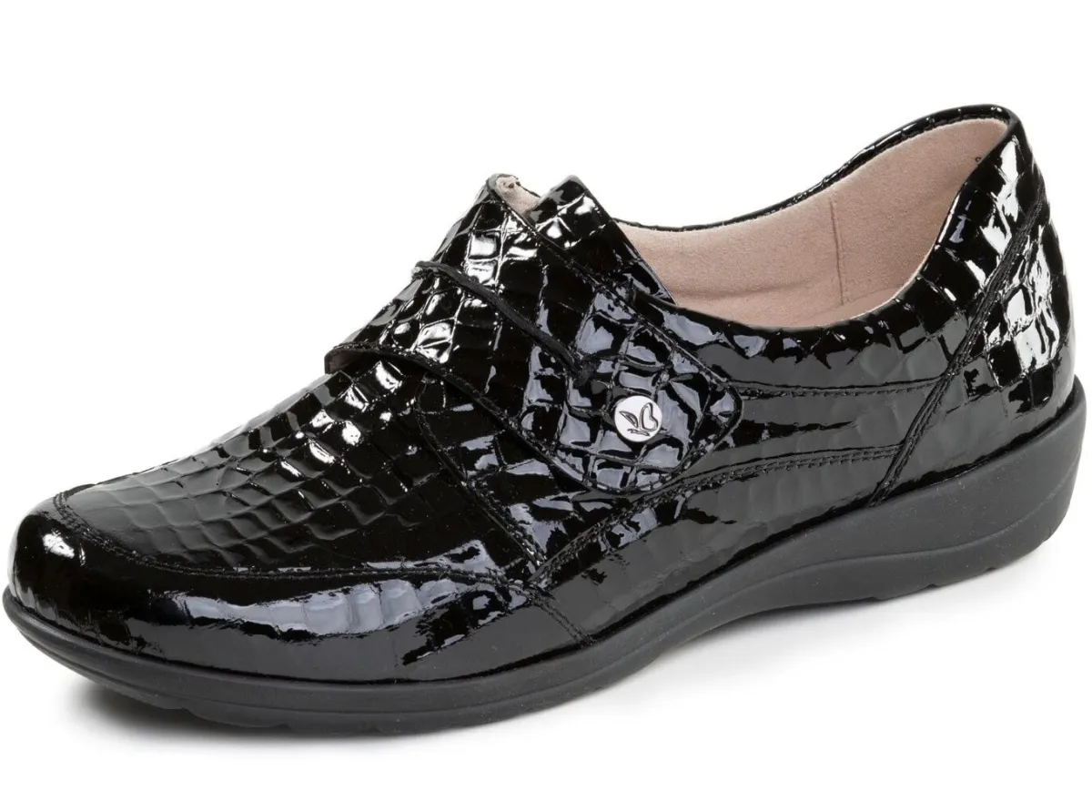 Best CAPRICE , elegante Damen-Slipper, Weite H, mit herausnehmbarem Fußbett SCHWARZ