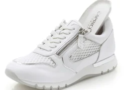 Outlet CAPRICE , schicke Damen-Sneaker, Weite H, mit herausnehmbarem Fußbett WEISS