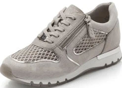 Sale CAPRICE , schicke Damen-Sneaker, Weite H, mit herausnehmbarem Fußbett TAUPE