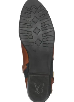 Discount CAPRICE , schicke Damen-Stiefeletten, Weite G, mit herausnehmbarer Decksohle BRAUN-DUNKELBLAU