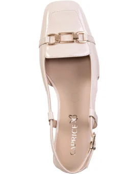 Outlet CAPRICE Sling-Pumps mit Metallschmuck ECRU