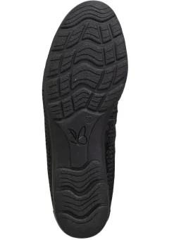 Discount CAPRICE , sommerliche Damen-Ballerinas, Weite G, mit Gummizug SCHWARZ