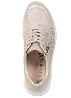 Outlet CAPRICE , sommerliche Damen-Sneaker, Weite K, mit herausnehmbarem Fußbett GOLD
