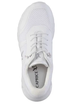 Clearance CAPRICE , sportliche Damen-Sneaker, Weite G, mit herausnehmbarem Fußbett WEISS