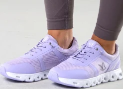 CAPRICE , sportliche Damen-Sneaker, Weite G, mit herausnehmbarem Fußbett FLIEDER