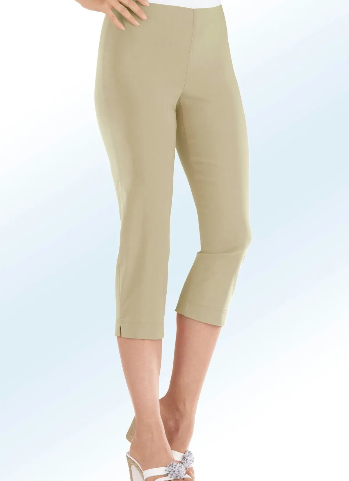 Online KLAUS MODELLE MADE IN GERMANY Caprihose in 14 Farben BEIGE