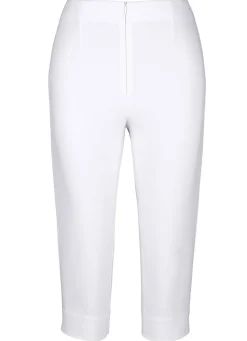 BADER Caprihose mit komfortablem Dehnbund WEISS