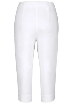 BADER Caprihose mit komfortablem Dehnbund WEISS