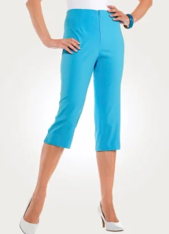 Outlet BADER Caprihose mit komfortablem Dehnbund TÜRKIS