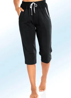 New BADER Caprihose mit Zierband SCHWARZ