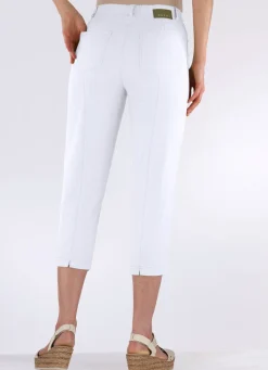 Discount BADER Caprihose in 4-Pocket-Form WEISS