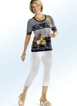 Best BADER Caprihose mit raffinierter Schnürrung WEISS