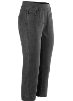 Clearance BADER Caprijeans mit Strasssteinchenzier SCHWARZ