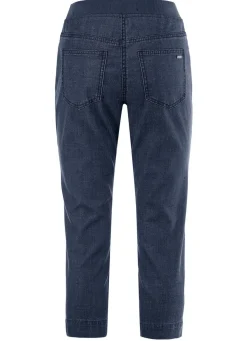 Hot BADER Caprijeans mit Strasssteinchenzier DUNKELBLAU