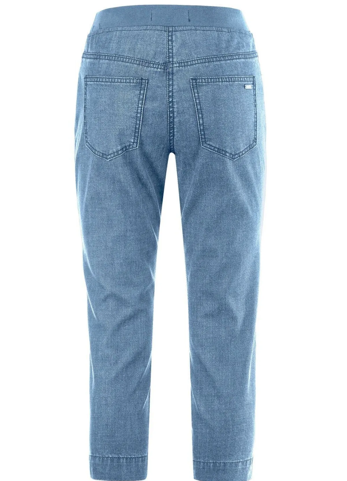 Discount BADER Caprijeans mit Strasssteinchenzier HELLBLAU