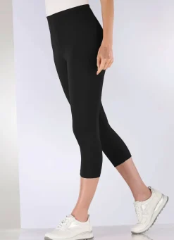 Hot KLAUS MODELLE MADE IN GERMANY Capri-Leggings SCHWARZ