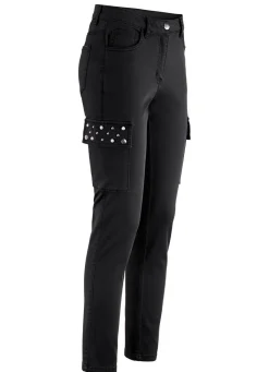 Clearance BADER Cargohose in 5-Pocket-Form SCHWARZ