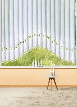 Best PLAUENER SPITZE C-Bogen-Store mit hochwertiger Plauener Stickerei WEISS