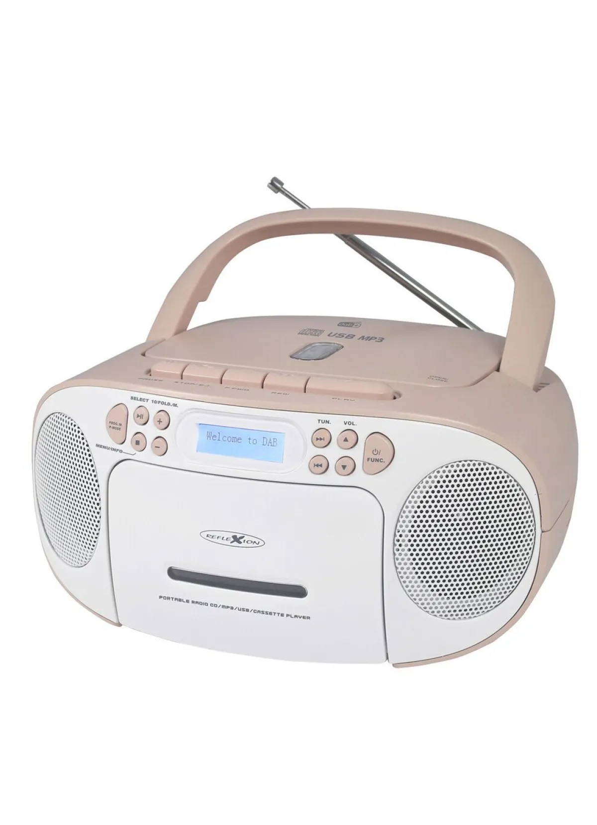 Online BADER CD-Boombox DAB+ WEISS-ROSA