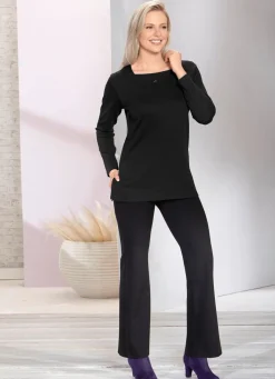 Discount BADER Charmantes Sweatshirt mit Blende in 2 Farben SCHWARZ