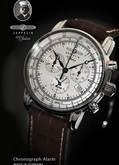 Clearance ZEPPELIN Chronograph mit Lederband