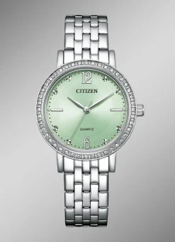 Hot CITIZEN Quartz-Damenuhr mit Edelstahlbandgehäuse