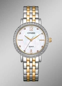 Outlet CITIZEN Quartz-Damenuhr mit Perlmutt-Einlage